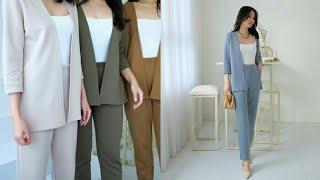 Rekomendasi Shopee Haul One Set Blazer Dan Kulot Wanita + Link Shopee #shorts