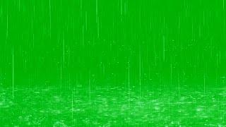 Raindrops Fall in Puddles - Green Screen Effect