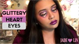 Valentine's Day Look | Glittery Heart Eyes | JADE LIN