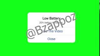 Low Battery Green Screen Animation.