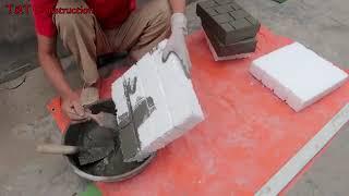 Creative Ideas With Cement For You   Build a Beautiful Pot From Foam and Cement at Home