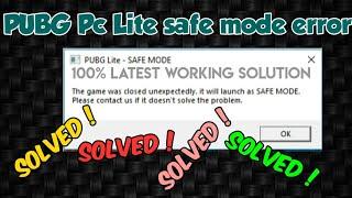 100% working NEW solution of pubg pc lite safe mode error || #UnboxingIdeasofficial