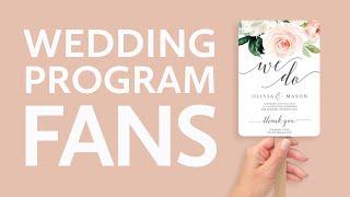 How to Create Wedding Programs | DIY Wedding Fan Program