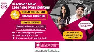 CRASH COURSE NEET / JEE MAIN-KEAM 2023