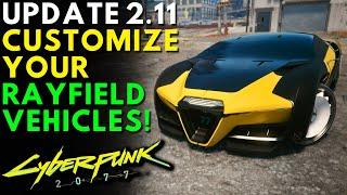 Cyberpunk 2077 - Customize Your Rayfield Vehicles In Update 2.11 | New CrystalCoat Feature