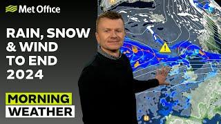 30/12/2024 – Unsettled end to the year – Morning Weather Forecast UK – Met Office Weather