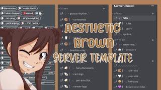 ˚ discord server template ┊Brown aesthetic ┊free to use (◜꒳◝)