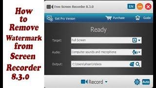 How to Remove Water Mark from Free Screen Recorder 8.3.0