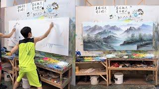 Mystical Gray Sky & Mountains: Painting a Foggy Landscape in Stunning Detail | LoveDancingDrawing