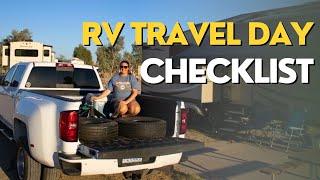 RV Travel Day Checklist / RV Departure Checklist (Plus Free, Printable RV Checklists)