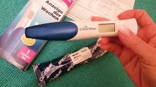 Clearblue digital mit Wochenbestimmung Schwangerschaftstest - live testen HCG Hormon Livetest