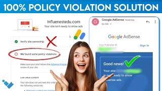 How to Fix Google Adsense Policy Violation in 2025 | Complete Guide for AdSense Approval