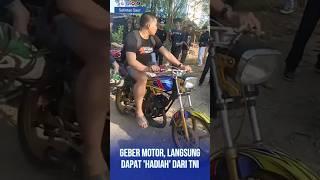 Dapat Tendangan dari Celana Loreng