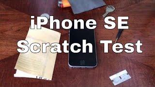 iPhone SE screen scratch test