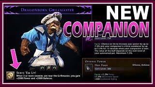 NEW Dragonborn Grillmaster Companion w/ Buff 2,000 Power & Defense (runic aura?) - Neverwinter