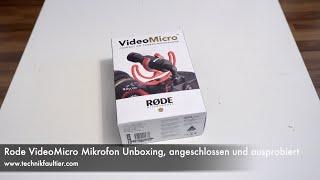 Rode VideoMicro Mikrofon Unboxing, angeschlossen und ausprobiert