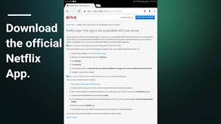 Netflix says 'This App is not compatible with your device.'