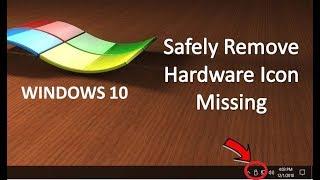 How to Fix Safely Remove Hardware Icon Missing in Windows 10 Hindi – Urdu