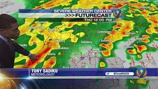 Thursday morning forecast update from meteorologist Tony Sadiku