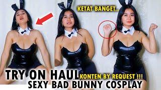 PAKAI SEXY BAD BUNNY LINGERIE , SUPER KETAT BANGET