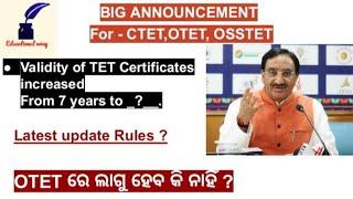 Validity of CTET,OTET,OSSTET Certificate // Validity - 7 year to life time // Sujit Kumar Mishra