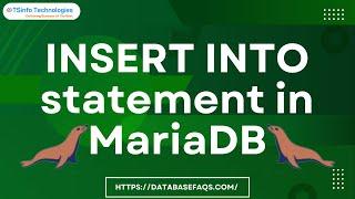 INSERT INTO statement in MariaDB | MariaDB Insert Into with Examples