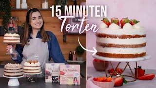 Zitronentorte & Schoko-Kokos-Torte in unter 15 MINUTEN / 2 Rezepte mit meinen neuen Tortenböden 