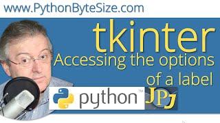 How to access the options of a Python tkinter label