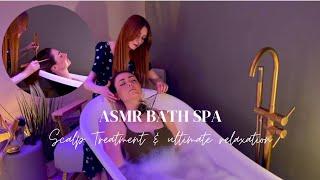 ASMR SPA - I gave @WhisperAudiosASMR the most relaxing BATH experience EVER! Foam & Scalp Massage