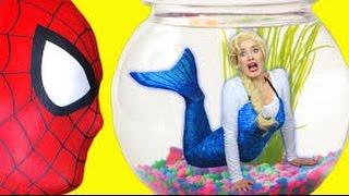 Замороженные Эльза клип грудка человек-паук джокер Шалости прикольное видео Супер девушка принцесса