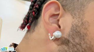 Icebach Sound Solutions NOVA H1 Audio Pearl Earrings | CES 2024