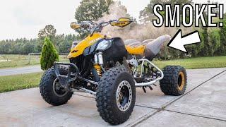 TESTING My CAN-AM QUAD Goes WRONG! *ALMOST BLOWS UP*