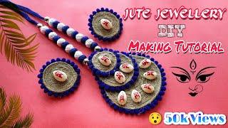 Durgapuja Special Jute Jewellery Making Tutorial | How to Make Jute Base Easily at Home | DIY Ideas