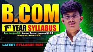 Bcom 1st year syllabus 2024-25 | BCom Sem 1 | Bcom/BBA Corner