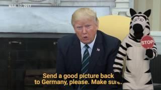 Trump refusing handshake with Merkel #justAddZebras