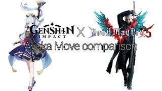 Ayaka X Vergil moveset comparison (Compared to Vergil)