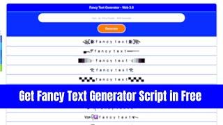 1. Fancy Font Generator Script Free Download [ғʀᴇᴇ༒]