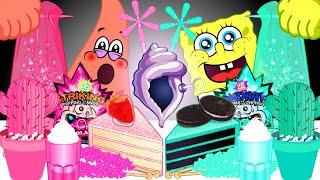 PINK FOOD VS MINT FOOD Challenge! - SpongeBob ANIMATION (MUKBANG ANIMATION)