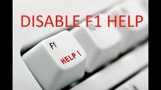 How to Disable F1 help Windows 10 Chrome and microsoft edge and GAMING