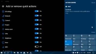 Windows 10 Settings System Notification and actions what does it do and how to set up