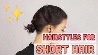 HAIRSTYLES FOR SHORT HAIR! quick and easy!