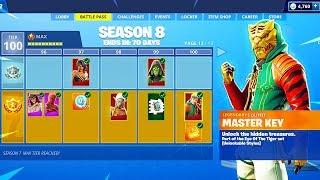 SEASON 8 BATTLE PASS TIER 100 SKIN UNLOCKED! Fortnite Battle Royale Season 8!