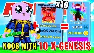 NOOB BABY THANOS WITH FULL TEAM OF LEGENDARY PETS!! GETS *MAX* RANK IN ROBLOX NINJA LEGENDS