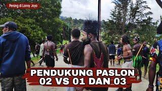 Cuplikan Video Perang di LannyJaya, Pendukung 02 VS 01 dan 03