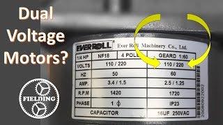 Dual Voltage Motors, How They Work, And Wiring Them Without The Wire Labels. #059