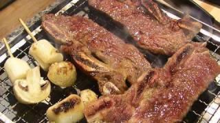 Korean beef barbecue ("LA Galbi": 갈비)