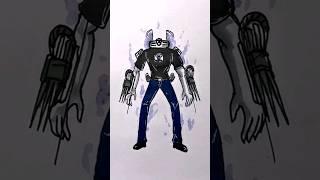 stickman to new mecha  projector man upgraded speed drawing #shorts #drawing #skibiditoilet