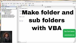 How to make folder and sub folders with VBA