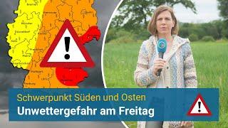 Unwettergefahr am Freitag - Hier wird es brisant