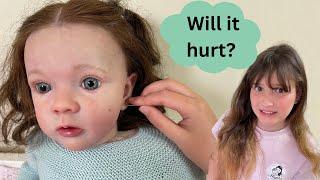 Aliyah Pierces Reborn Avery's Ears